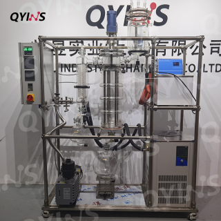 0.35平方蒸餾上海定制精細化工生物制藥魚油農藥提純玻璃薄膜蒸發(fā)器